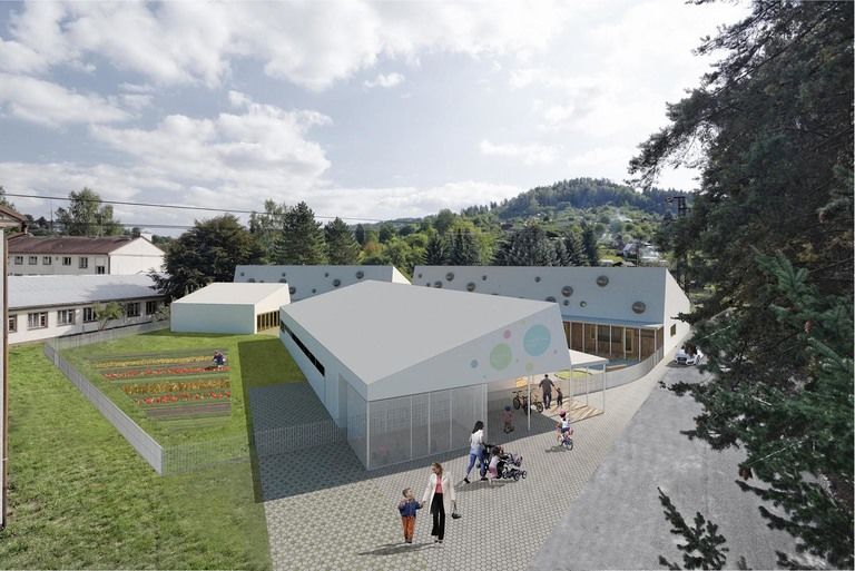 Materska skola v semilech 01 vstupni cast z nadhledu